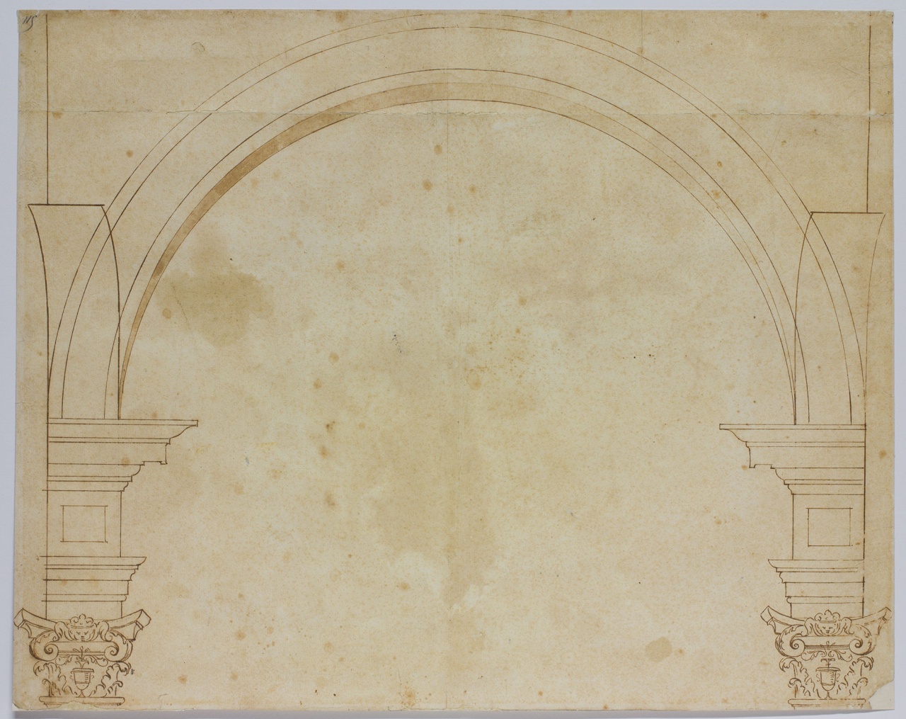 studio di arcata (disegno) di Buonarroti Michelangelo (maniera) (sec. XVI)