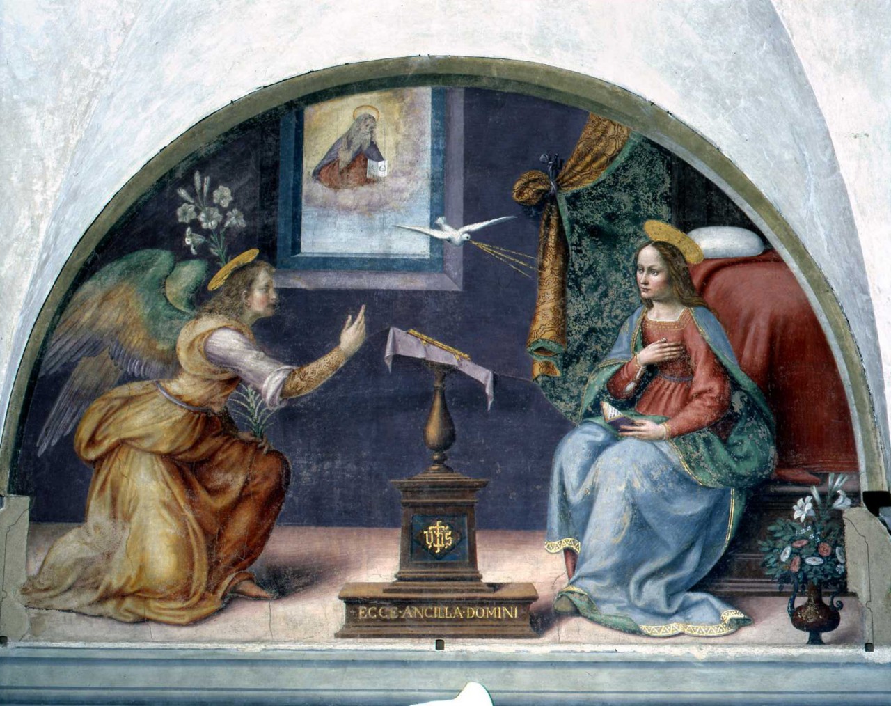 Annunciazione (dipinto) di Sogliani Giovanni Antonio (sec. XVI)