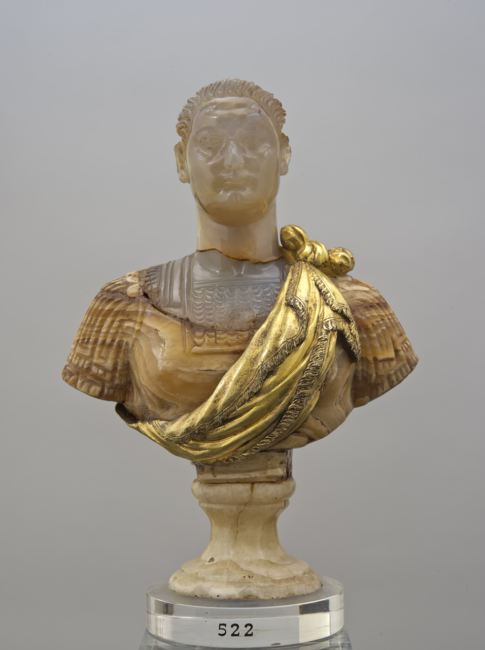busto maschile (scultura) - bottega fiorentina, arte romana (sec. XVI, sec. II)