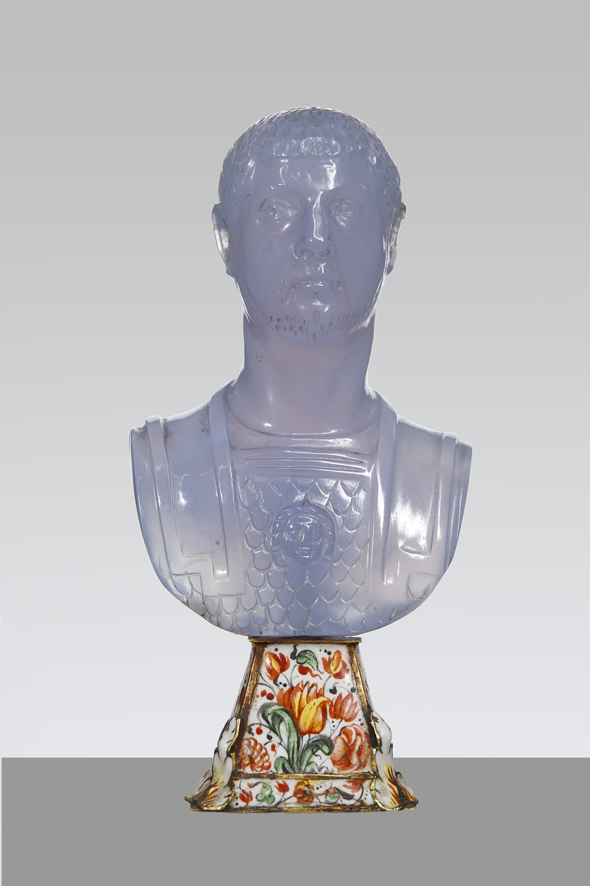 busto maschile (scultura) - bottega Europa nord-occidentale, arte romana (metà secc. III/ IV, sec. XVII)