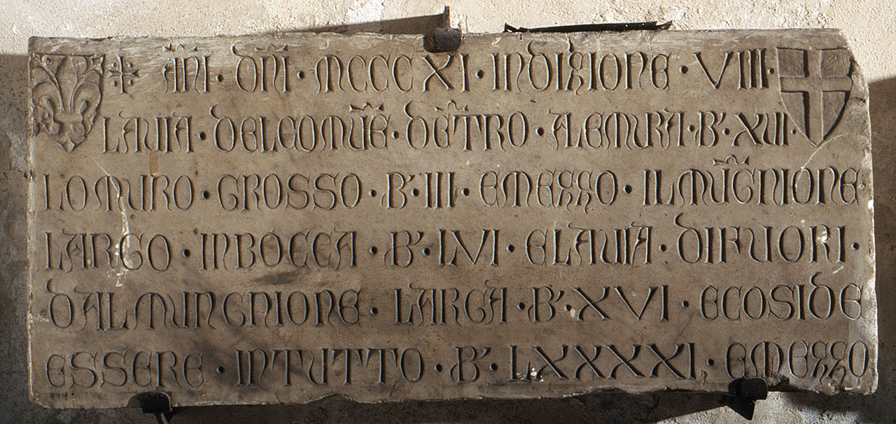 lapide - bottega fiorentina (primo quarto sec. XIV)