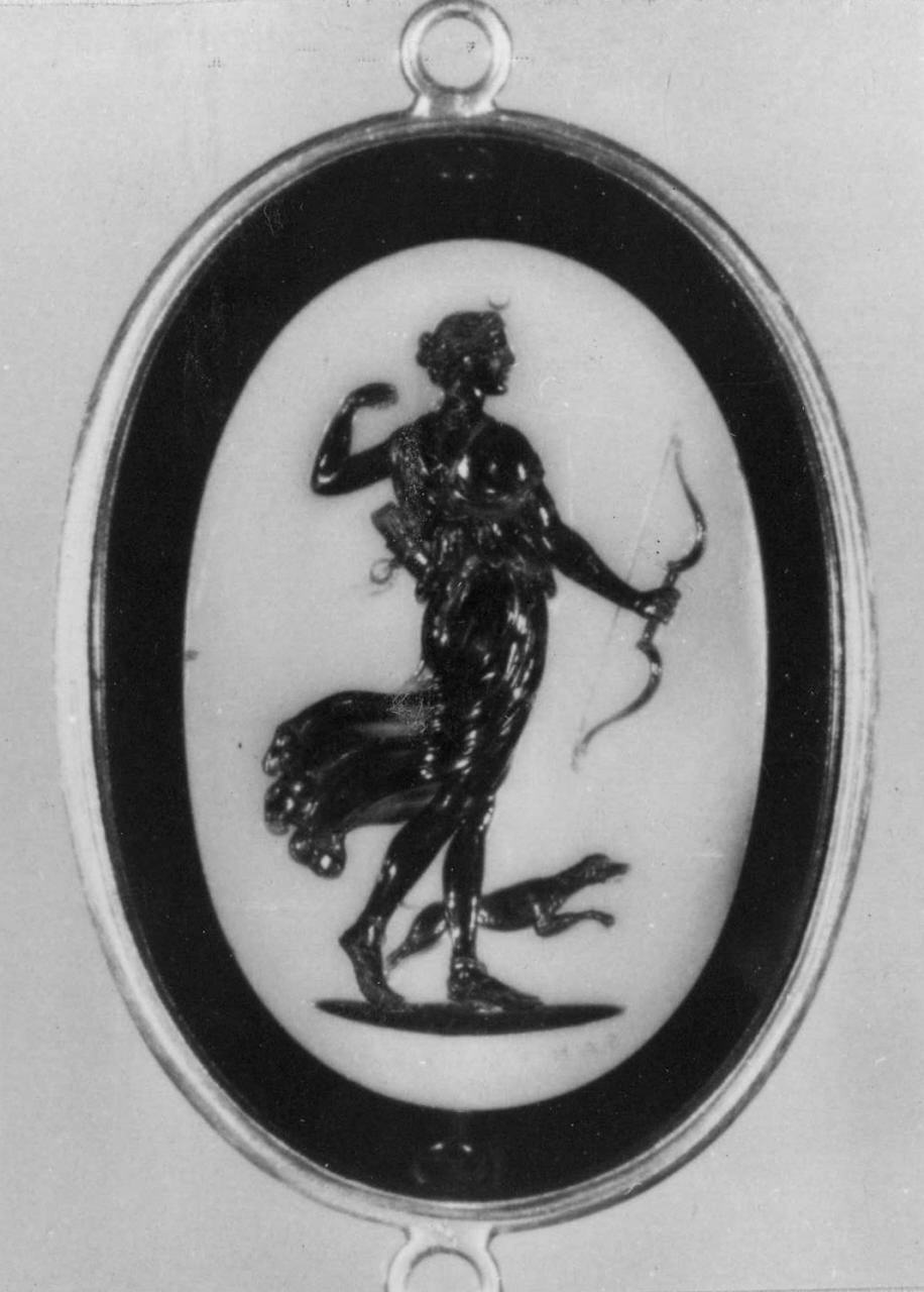 Diana cacciatrice (decorazione a intaglio) di Santarelli Giovanni Antonio (primo quarto sec. XIX)