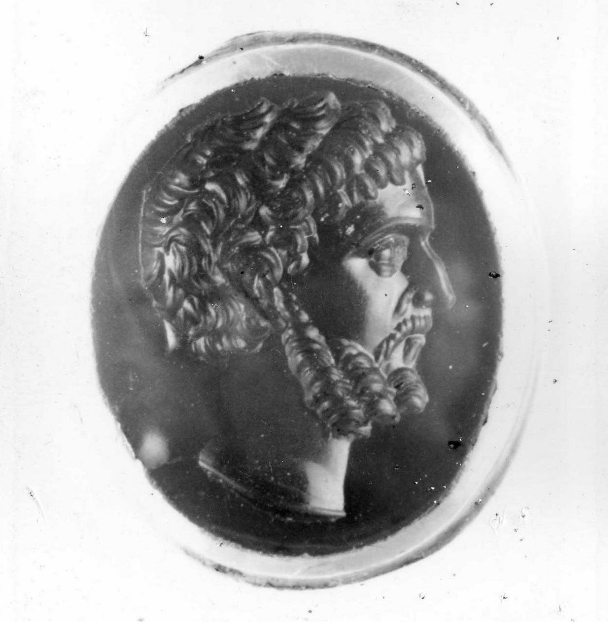 testa d'uomo con barba (decorazione a intaglio) - bottega italiana (sec. XVIII)