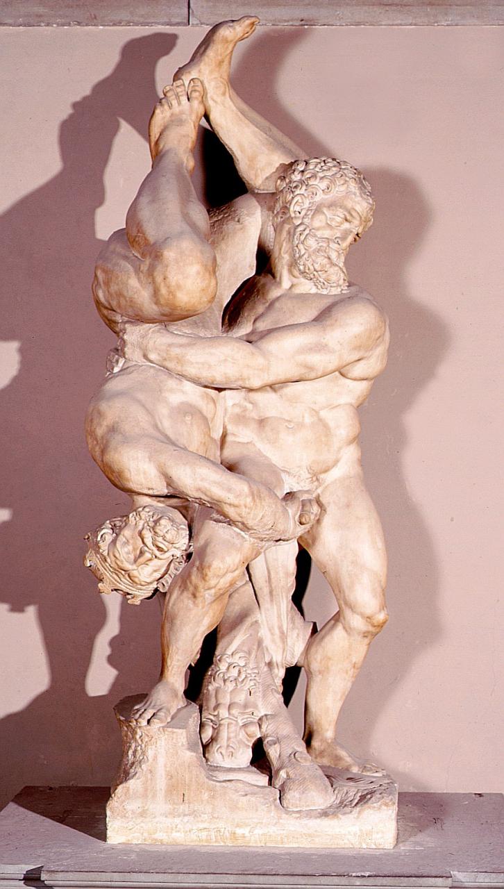 Ercole e Diomede (gruppo scultoreo) di Rossi Vincenzo de', Giambologna (cerchia) (sec. XVI)