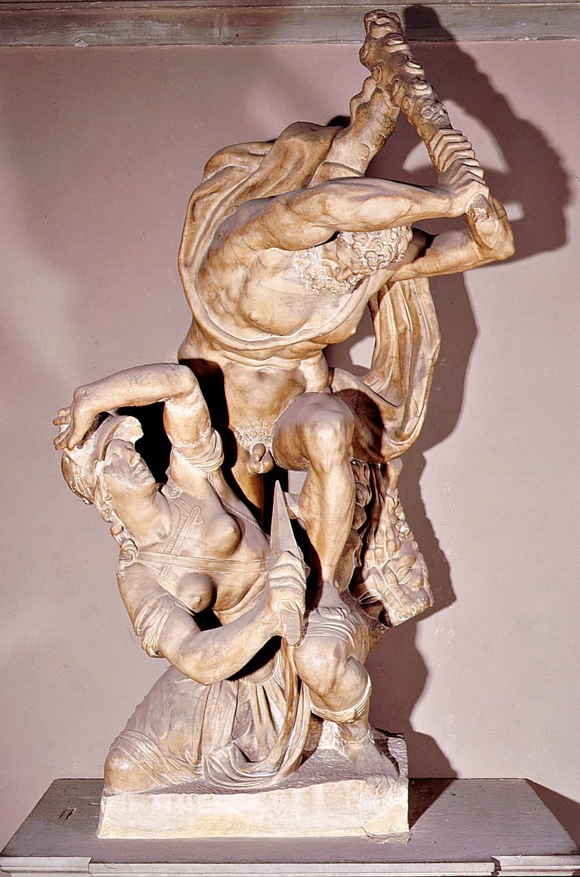 Ercole uccide Ippolita (gruppo scultoreo) di Rossi Vincenzo de', Giambologna (cerchia) (sec. XVI)