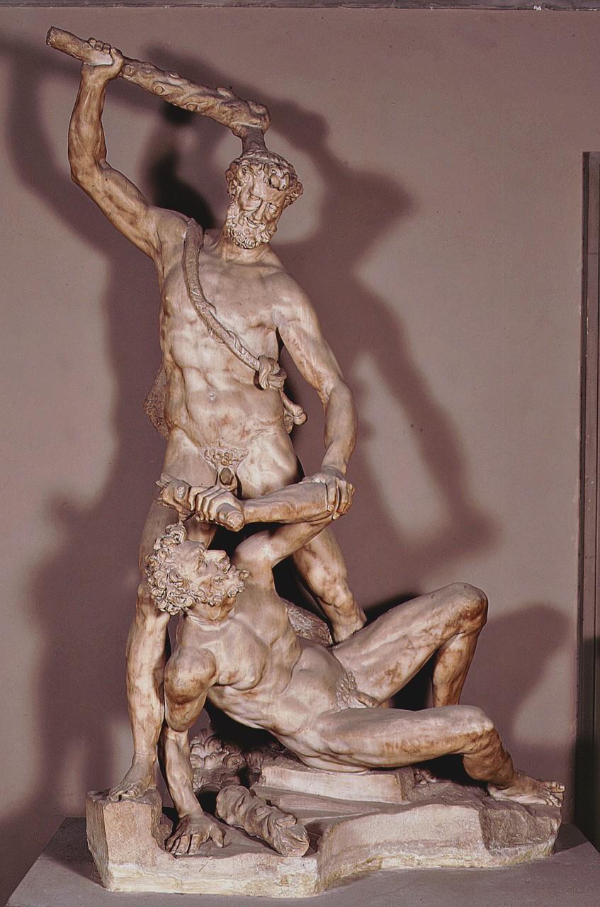 Ercole e Caco (gruppo scultoreo) di Rossi Vincenzo de' (sec. XVI)