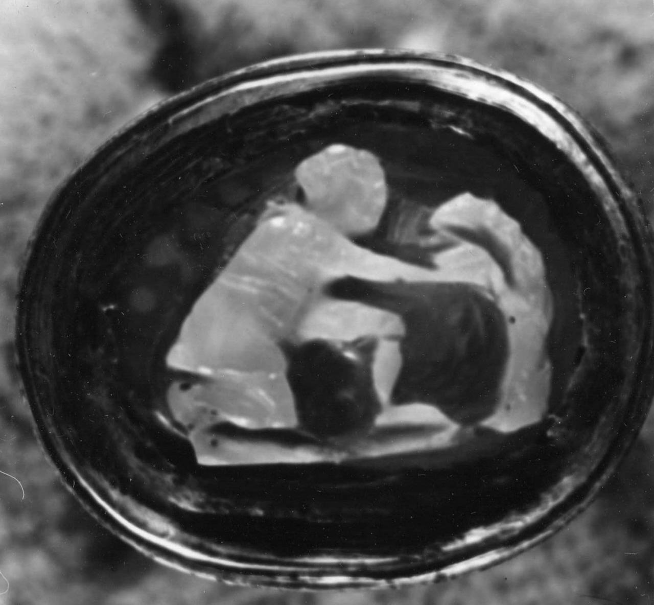 scena pastorale (cammeo) - bottega italiana (secc. XVI/ XVII)