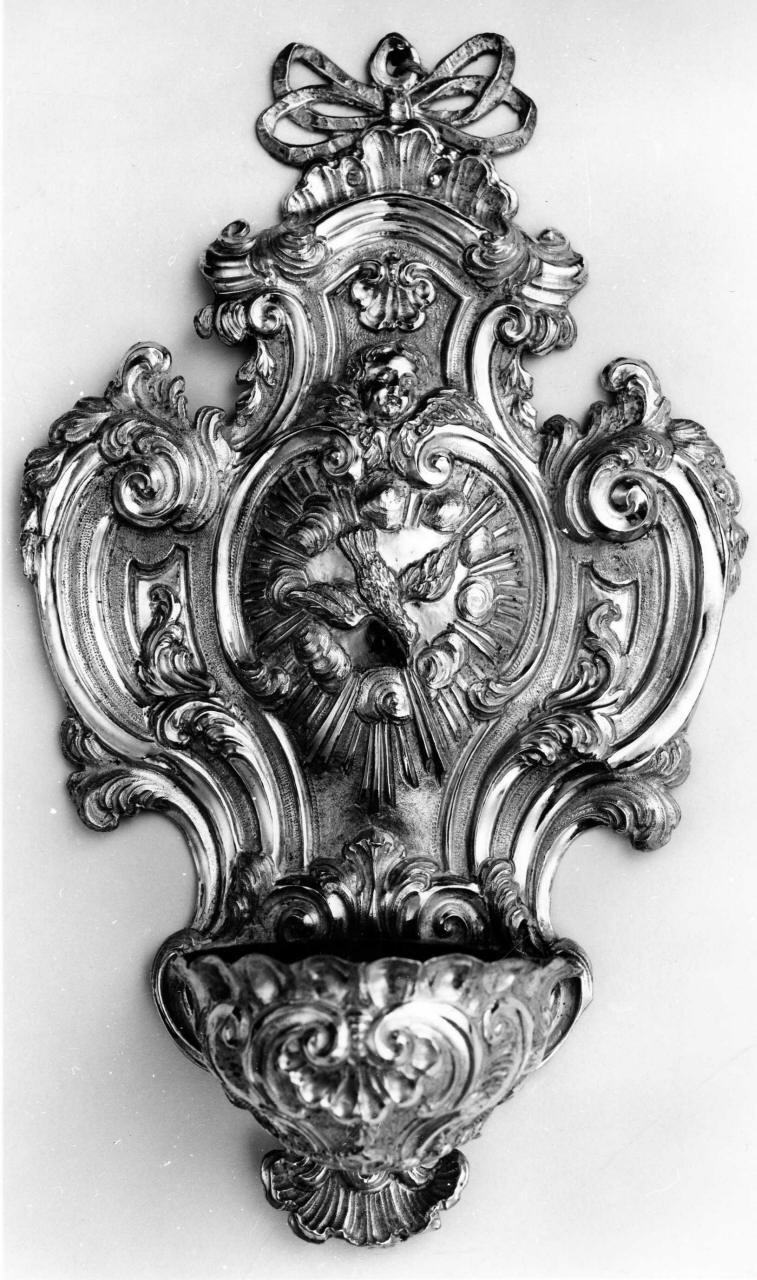 acquasantiera pensile, coppia - bottega italiana (metà sec. XVIII)