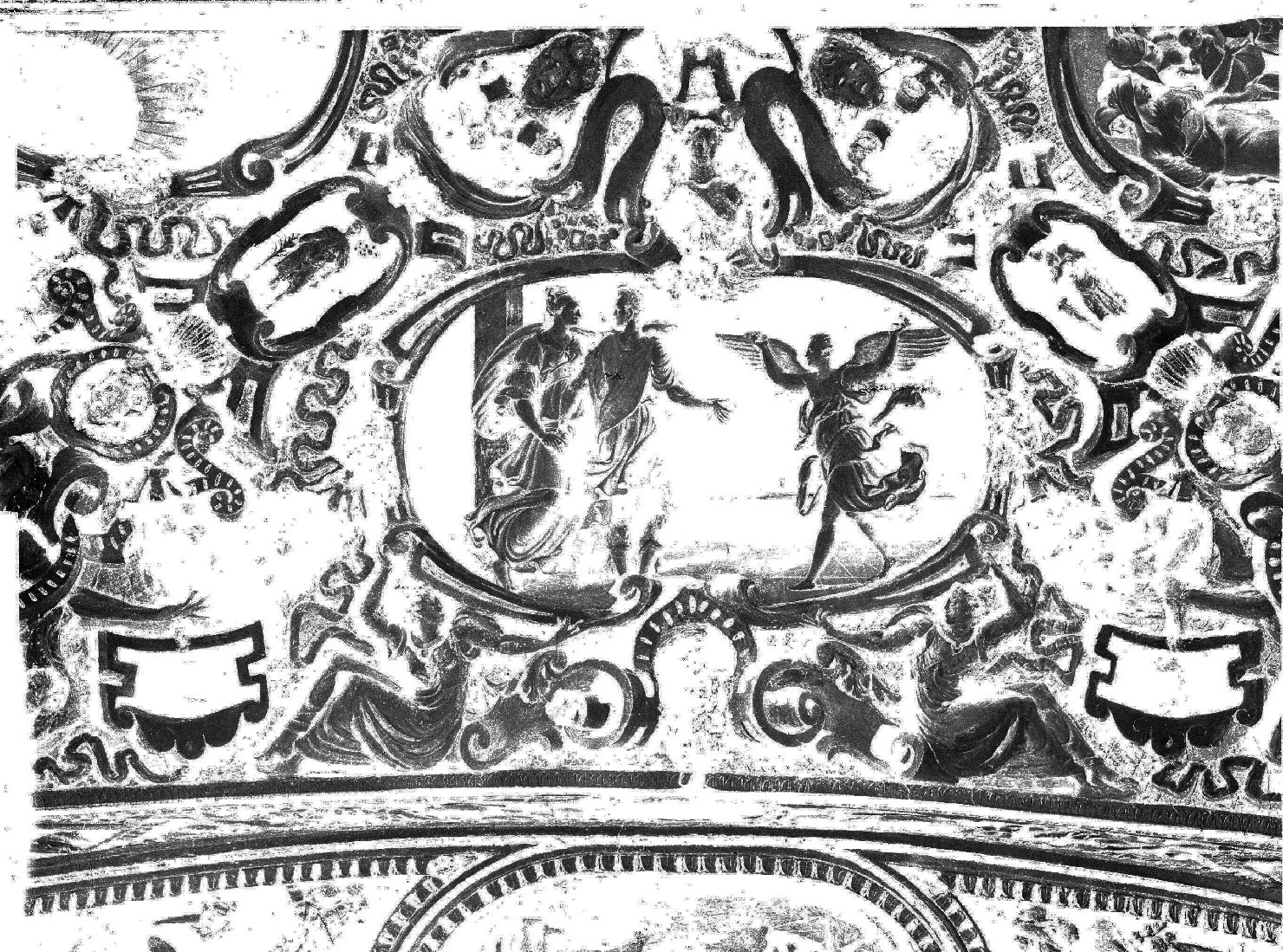 Pittura - Affreschi - Iconografia cristiana <Storie di S.Cecilia> (negativo) di anonimo (XX)
