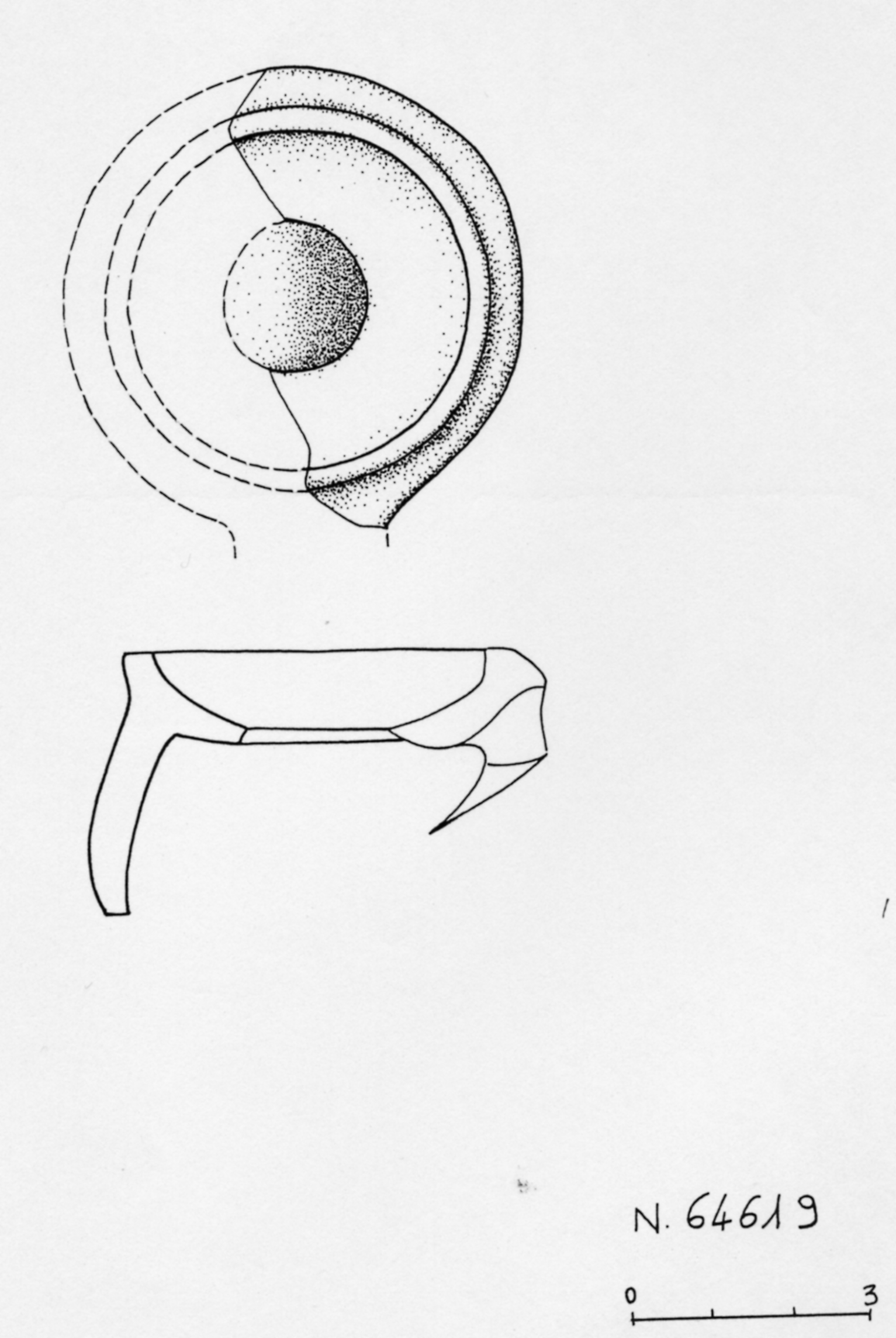 lucerna, tipo Umbro B (secc. II-I a.C)