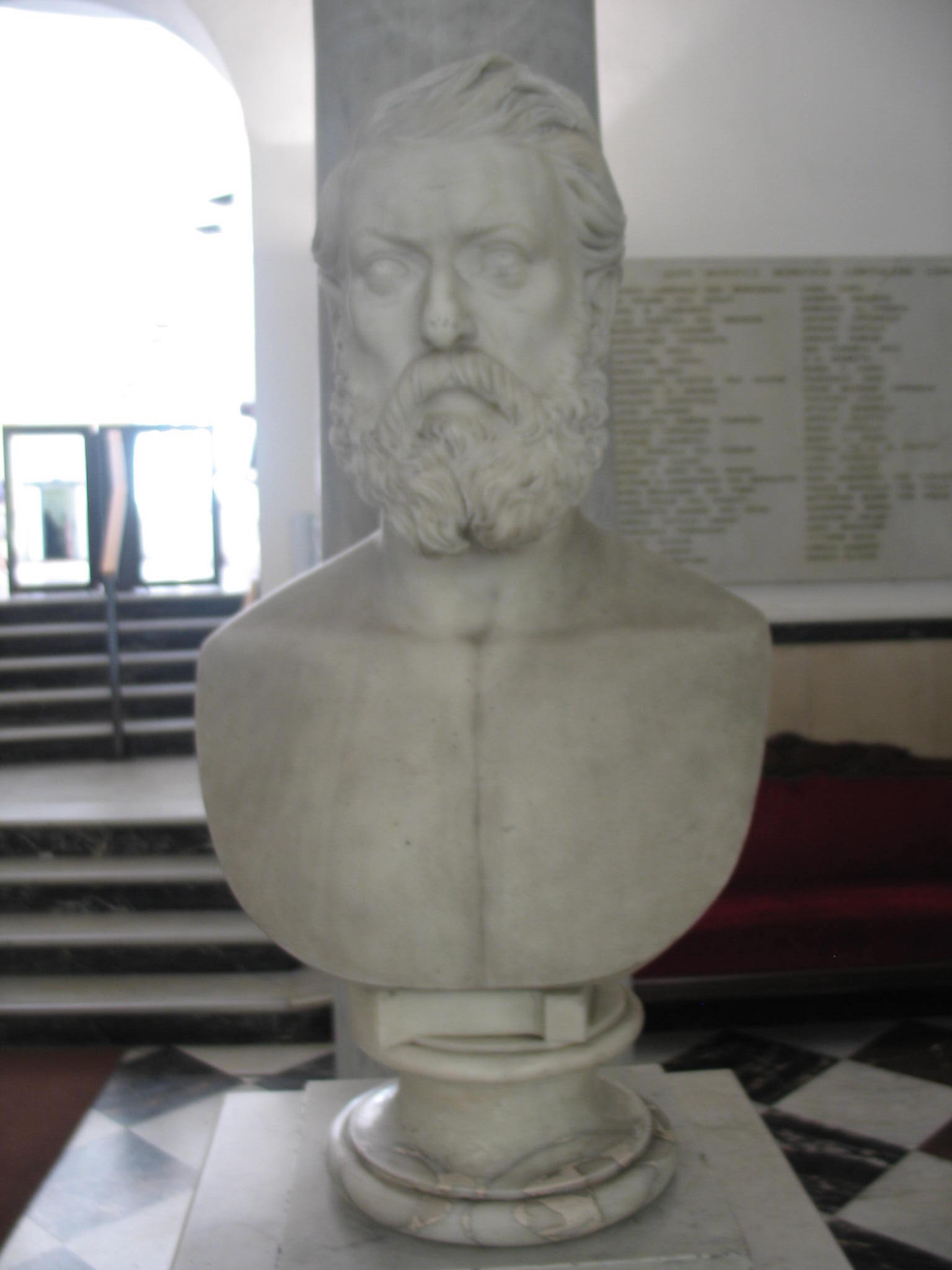 David Chiossone, busto di David Chiossone (busto) di Cevasco Giovanni Battista (XIX)