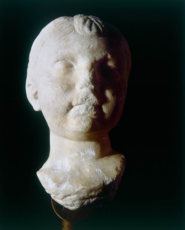 bambina (testa di statua) - età augustea (fine/inizio secc. I a.C.-I d.C)