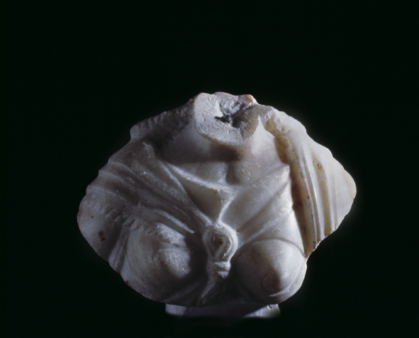 Iside o regina tolemaica (busto di statuetta) - arte tardo tolemaica (sec. I a.C)