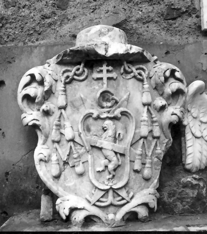 stemma del cardinale Narni Mancinelli (decorazione plastico-architettonica, opera isolata) - bottega Italia meridionale (sec. XIX)