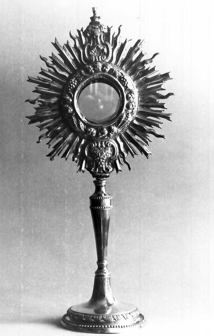 ostensorio - bottega napoletana (fine/ inizio secc. XVIII/ XIX)