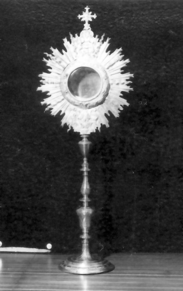 ostensorio, opera isolata - bottega napoletana (sec. XVIII)