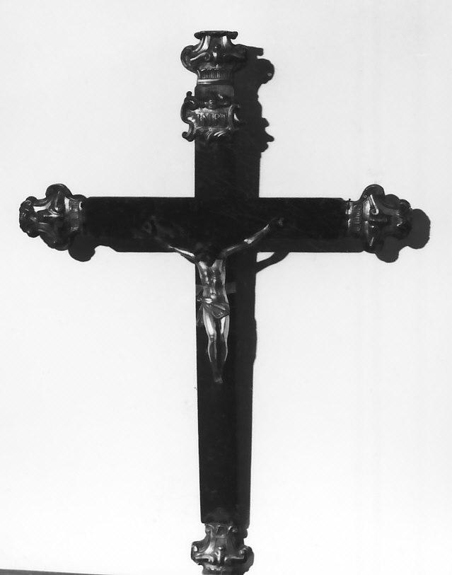 croce processionale, opera isolata - bottega Italia meridionale (sec. XVIII)