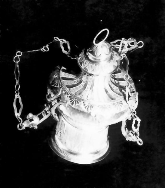 portalampade da chiesa, opera isolata - bottega napoletana (sec. XIX)