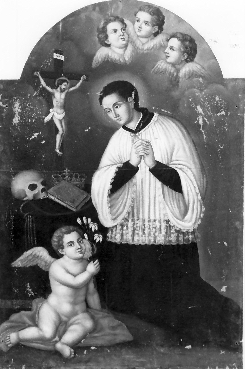 San Luigi Gonzaga (dipinto, opera isolata) di Ronchi Francesco (sec. XIX)