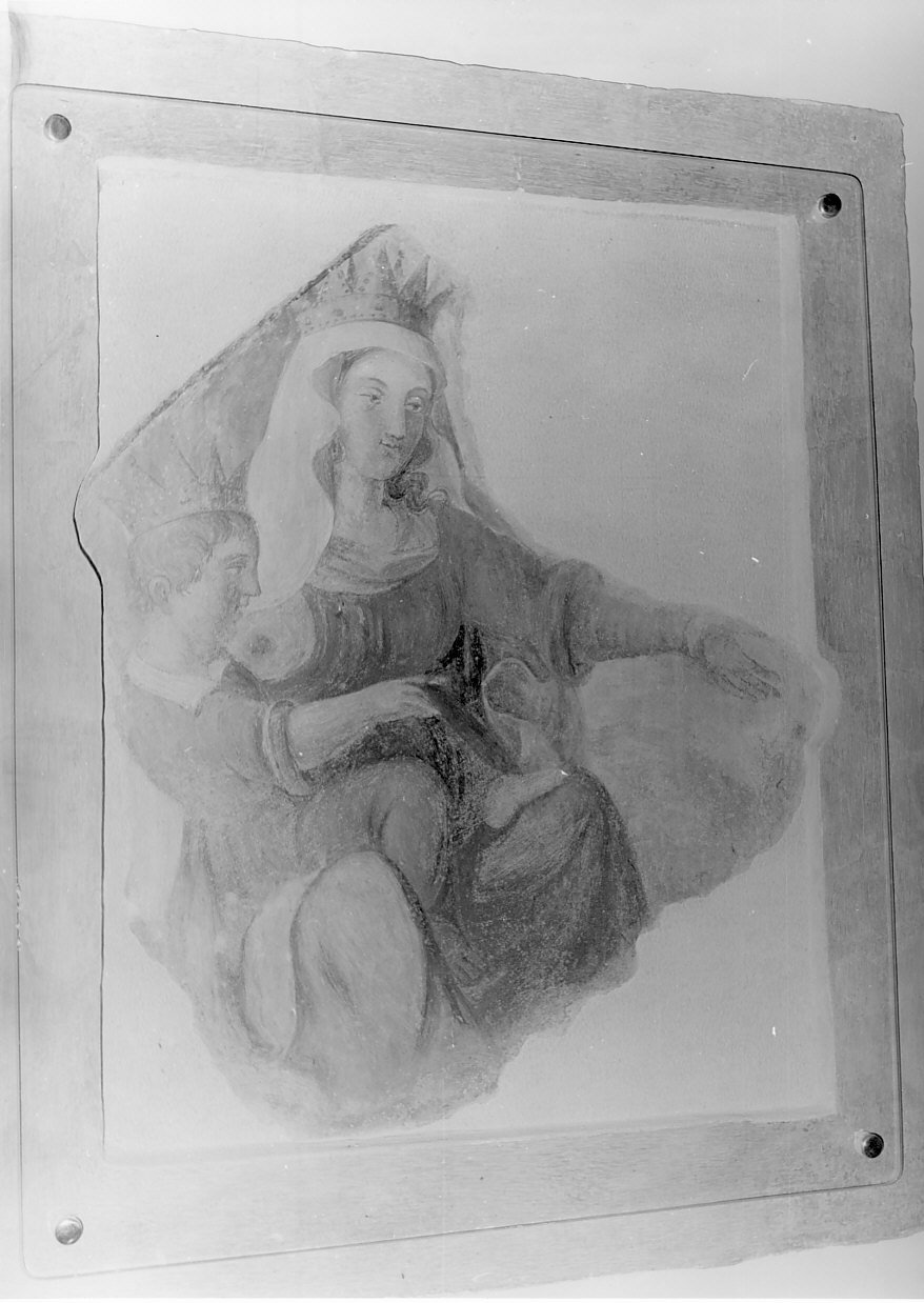 Madonna con Bambino (dipinto, frammento) - bottega Italia meridionale (metà sec. XVI)