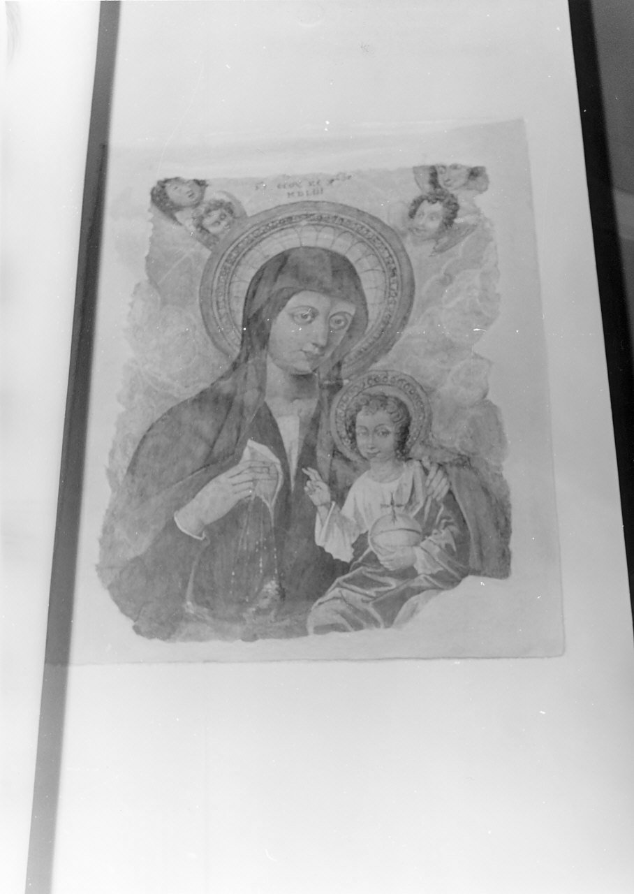Madonna con Bambino (dipinto, frammento) - ambito Italia meridionale (sec. XVI)