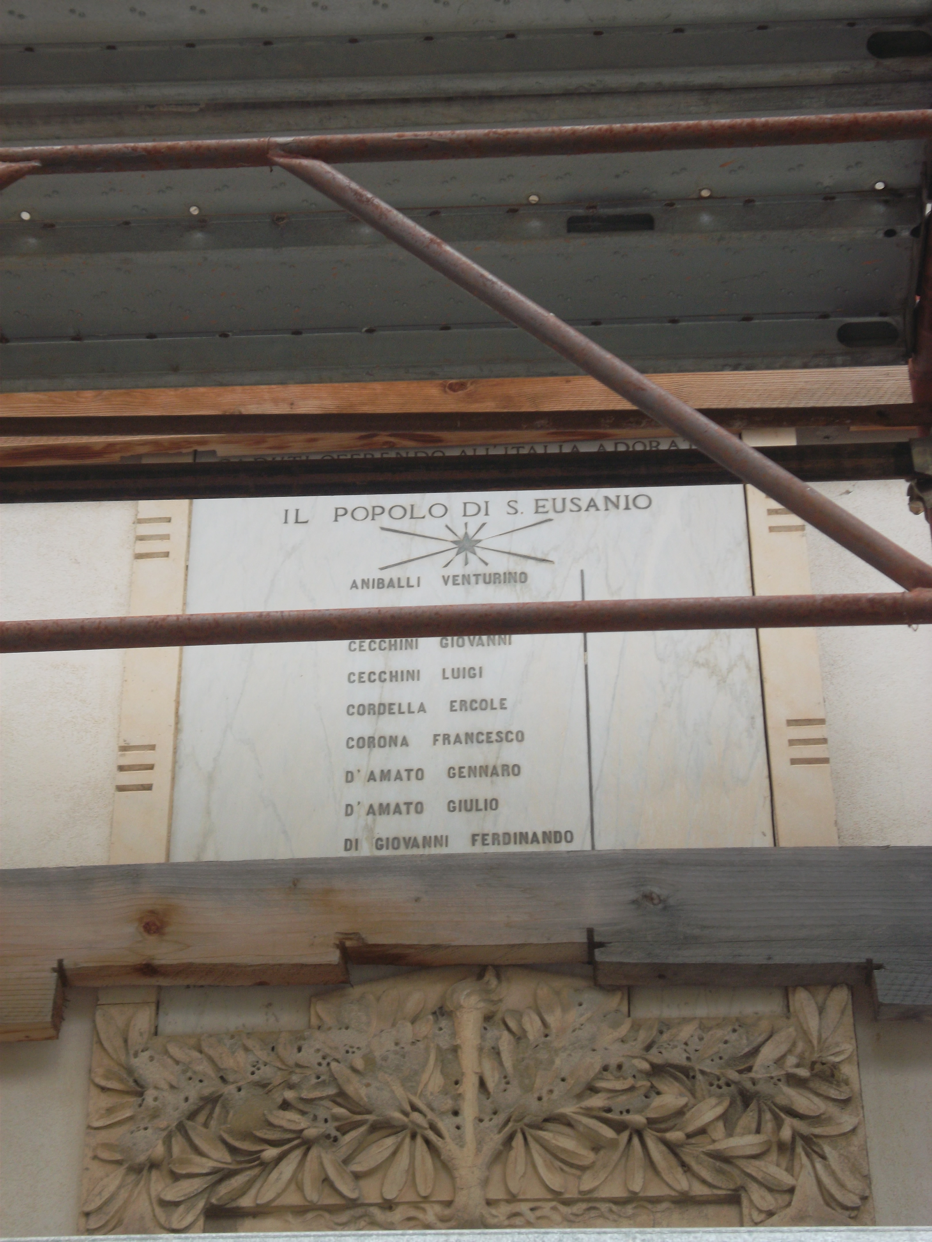 lapide commemorativa ai caduti - ambito abruzzese (prima metà XX)