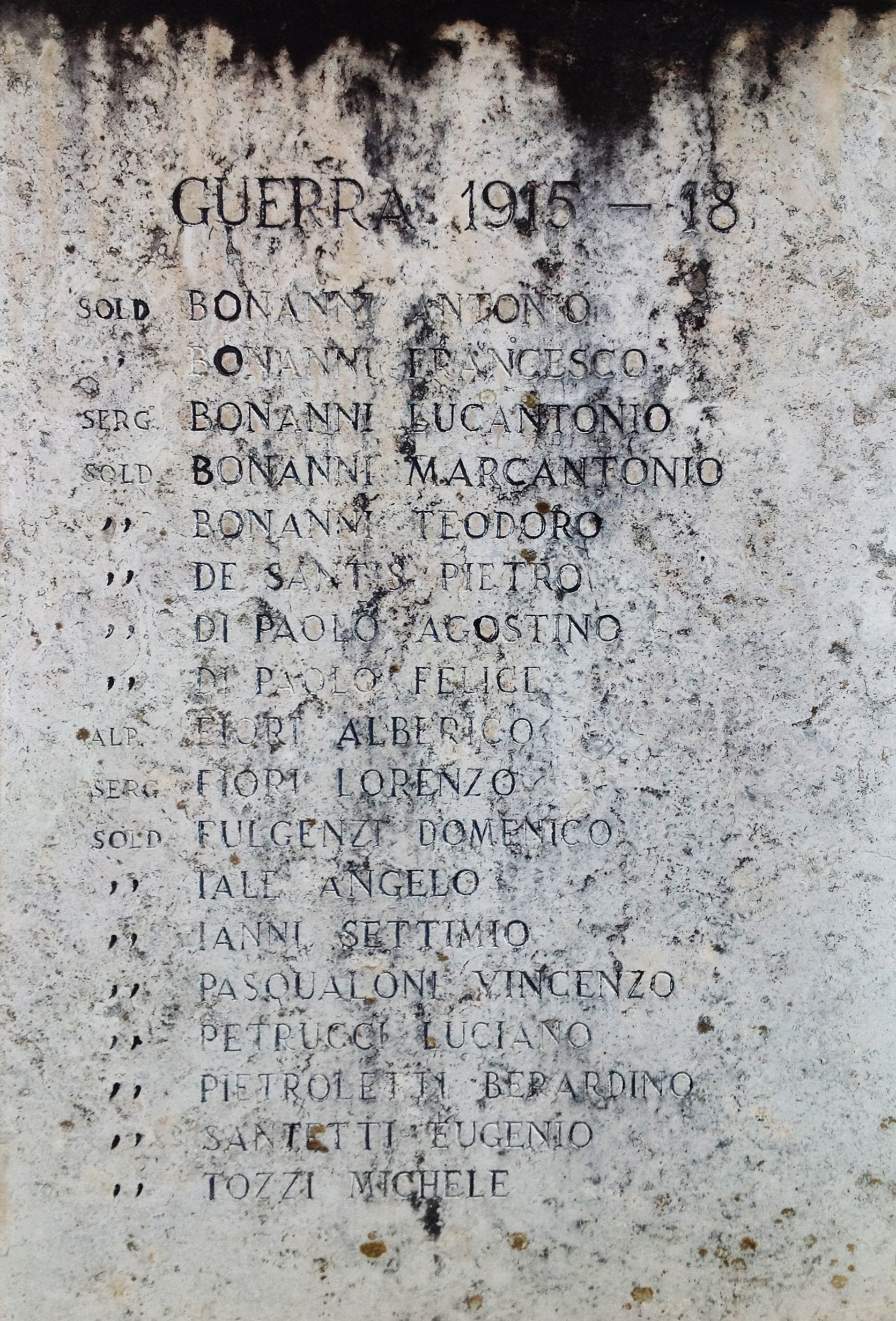 Figura di soldato (monumento ai caduti - a cippo, opera isolata) - ambito abruzzese (terzo quarto XX)