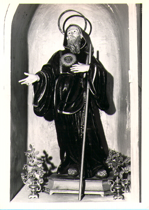 San Francesco di Paola (scultura) di Francesco Antonio Picano (attribuito) (primo quarto sec. XVIII)