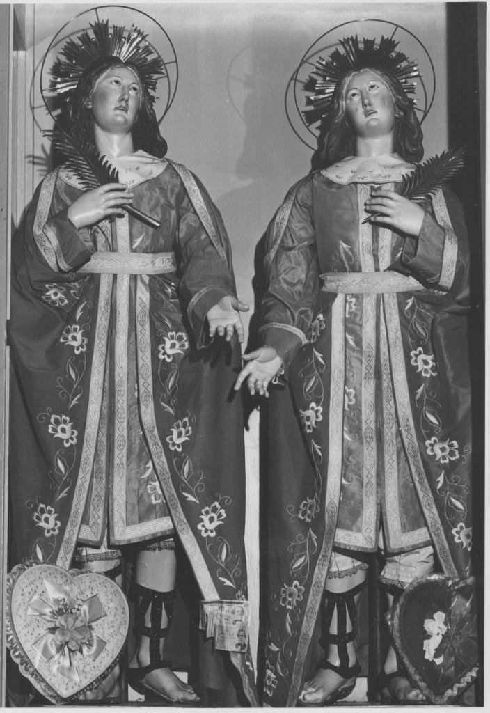 San Cosma e San Damiano (gruppo scultoreo, coppia) di Della Campa R (attribuito) (inizio sec. XX)