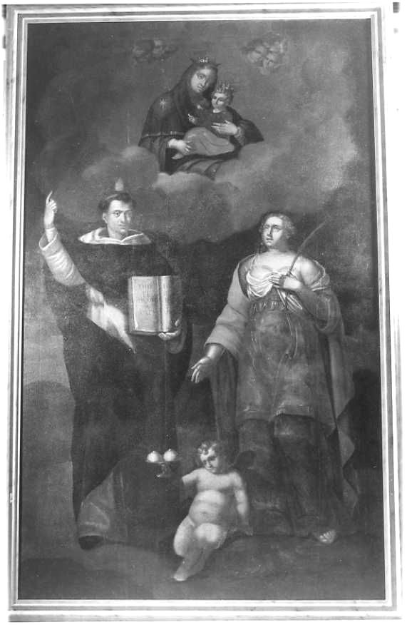 Madonna con Bambino, Sant’Agata e San Vincenzo Ferrer, Madonna con Bambino e Santi (dipinto) di Donadio G (attribuito) (primo quarto sec. XIX)