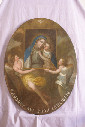 Madonna del Buon Consiglio, Madonna con Bambino (dipinto) di Donadio G (attribuito) (primo quarto sec. XIX)