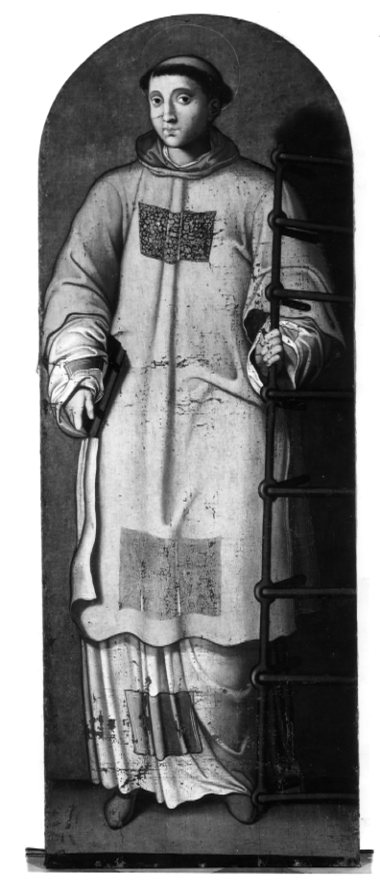 San Lorenzo (dipinto) di Stabile Antonio (attribuito), Stabile Costantino (attribuito) - ambito Italia meridionale (ultimo quarto XVI)