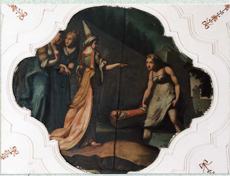 Ritrovamento di Mosè nelle acque del Nilo (dipinto) - ambito napoletano (XVIII)