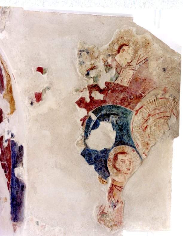 Santi (dipinto - dipinto murale, elemento d'insieme) - ambito Italia meridionale (sec. XIV)