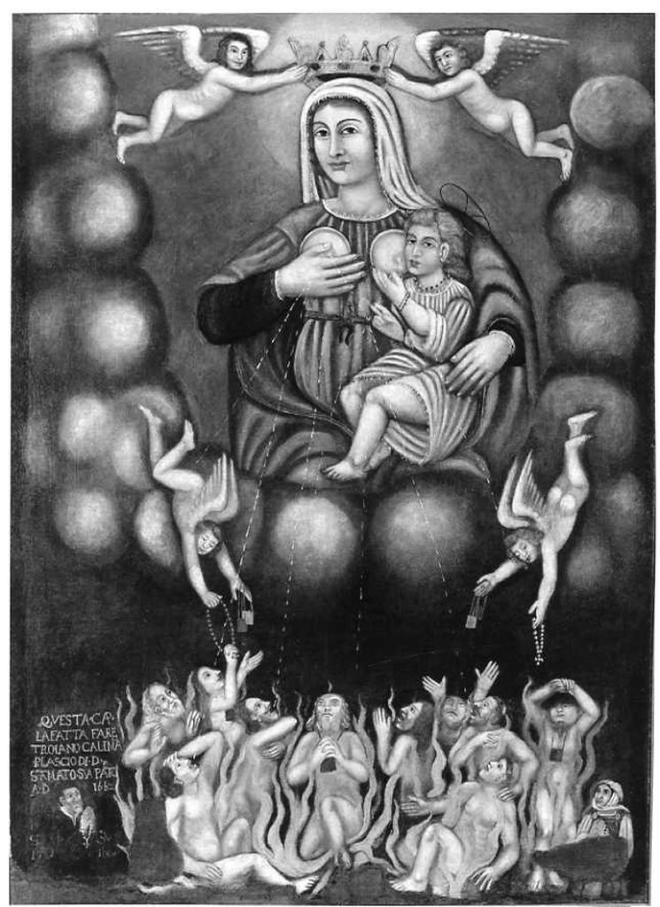 Madonna delle Grazie, Madonna con Bambino e anime purganti (dipinto) - ambito lucano (terzo quarto sec. XVII)