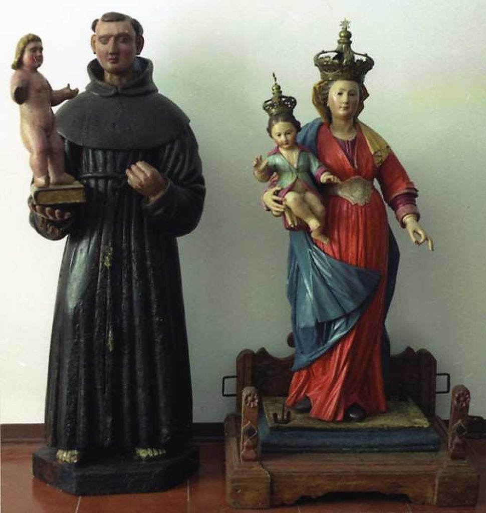 Sant'Antonio con Gesù Bambino (gruppo scultoreo) - ambito Italia meridionale (sec. XVII)