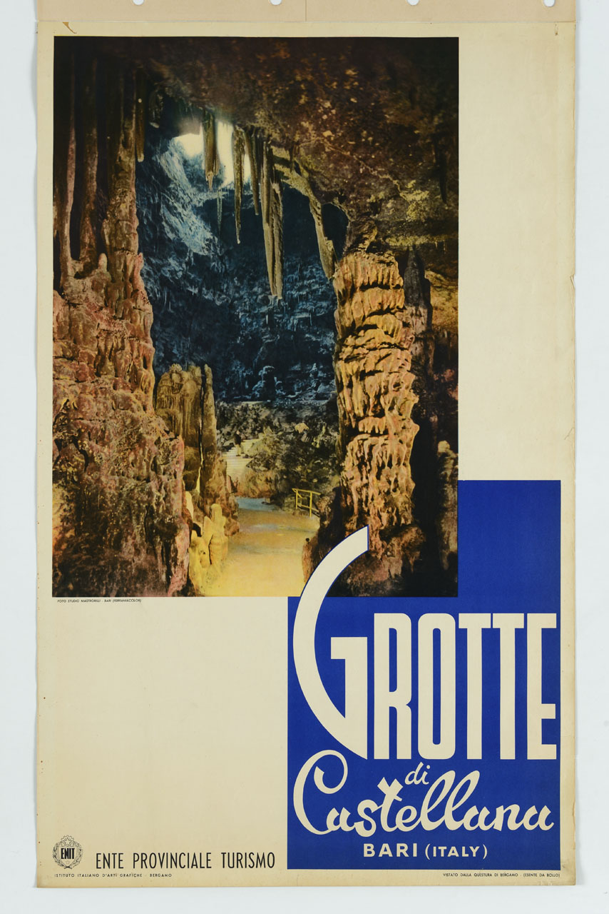 interno delle grotte di Castellana (manifesto) - ambito italiano (sec. XX)