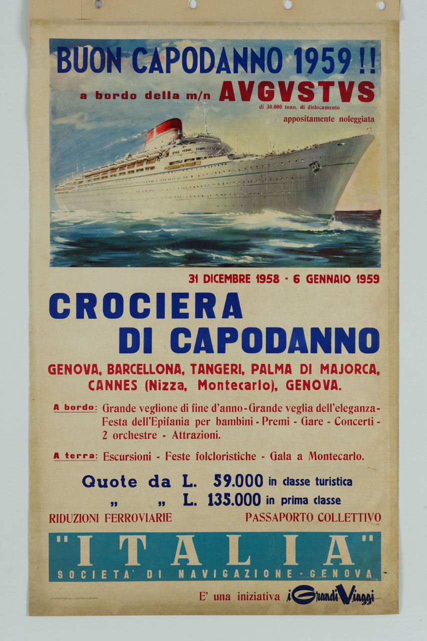 transatlantico in mare (manifesto) - ambito italiano (sec. XX)