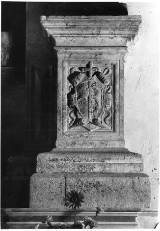 pilastro, elemento d'insieme - bottega lucana (sec. XVI)
