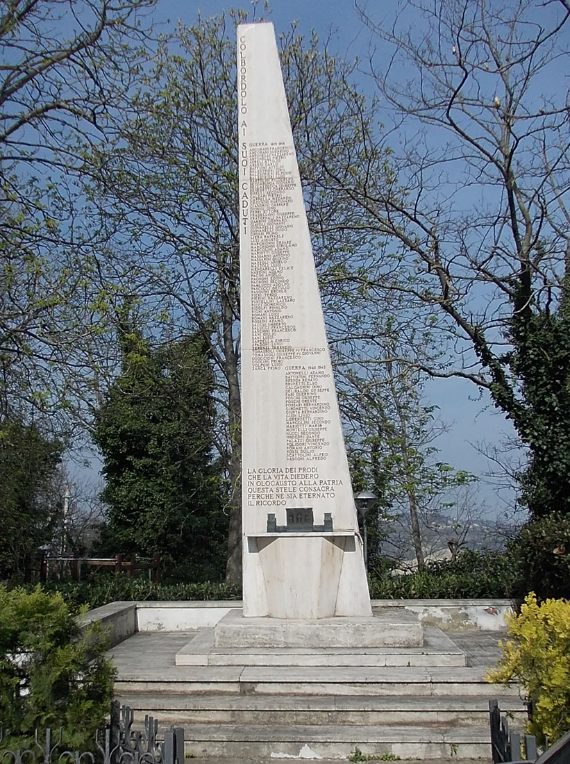 soggetto assente (monumento ai caduti) di Camillini Adelelmo (bottega) - ambito marchigiano (terzo quarto XX)