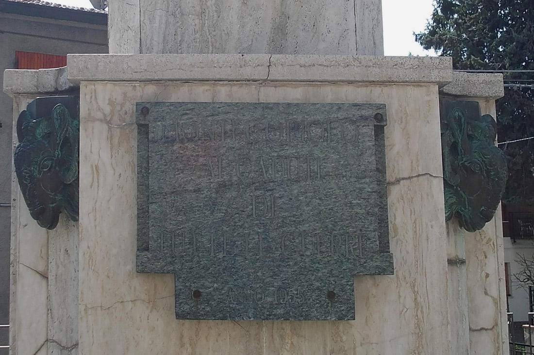 soggetto assente (monumento ai caduti) di Bardozzi Canzio - ambito marchigiano (terzo quarto XX)