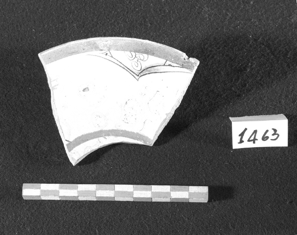 motivo decorativo (scodella, frammento) - bottega bizantina (inizio sec. XII)
