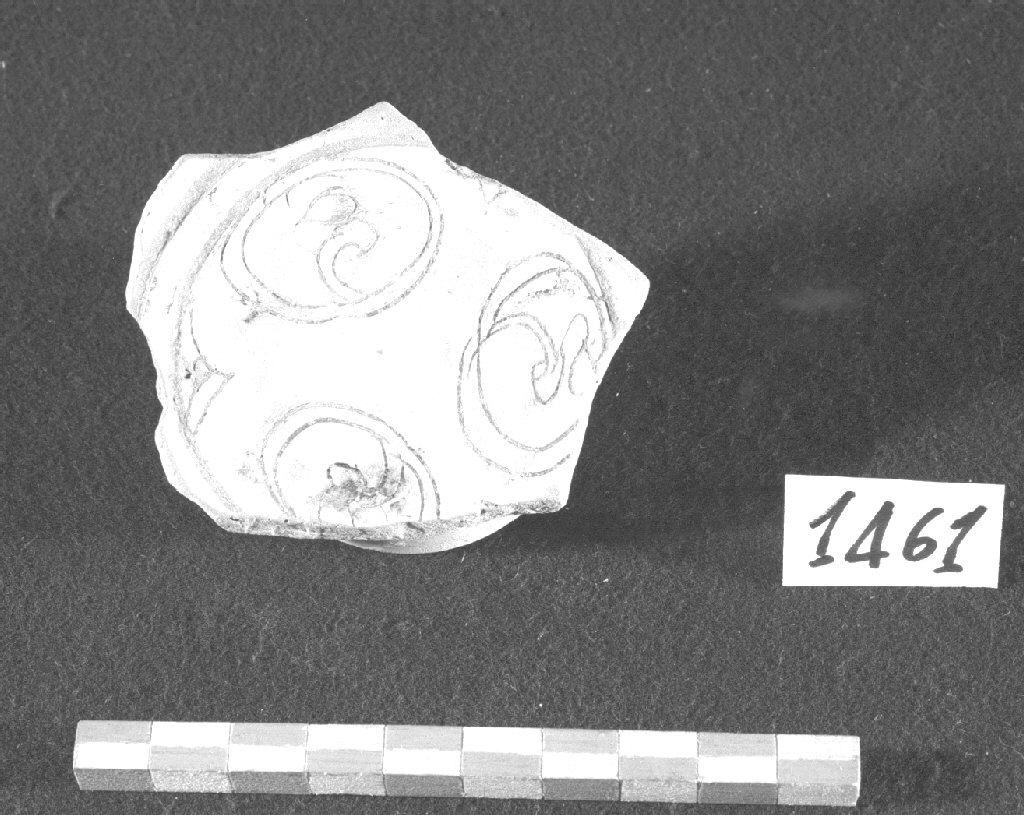 motivi decorativi geometrici (piatto, frammento) - bottega bizantina (inizio sec. XII)