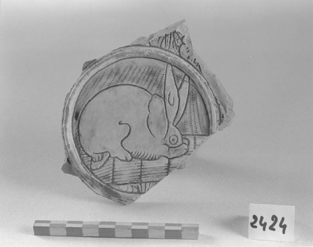 motivi decorativi vegetali e animali (crespina, frammento) - produzione veneziana (secc. XV/ XVI)