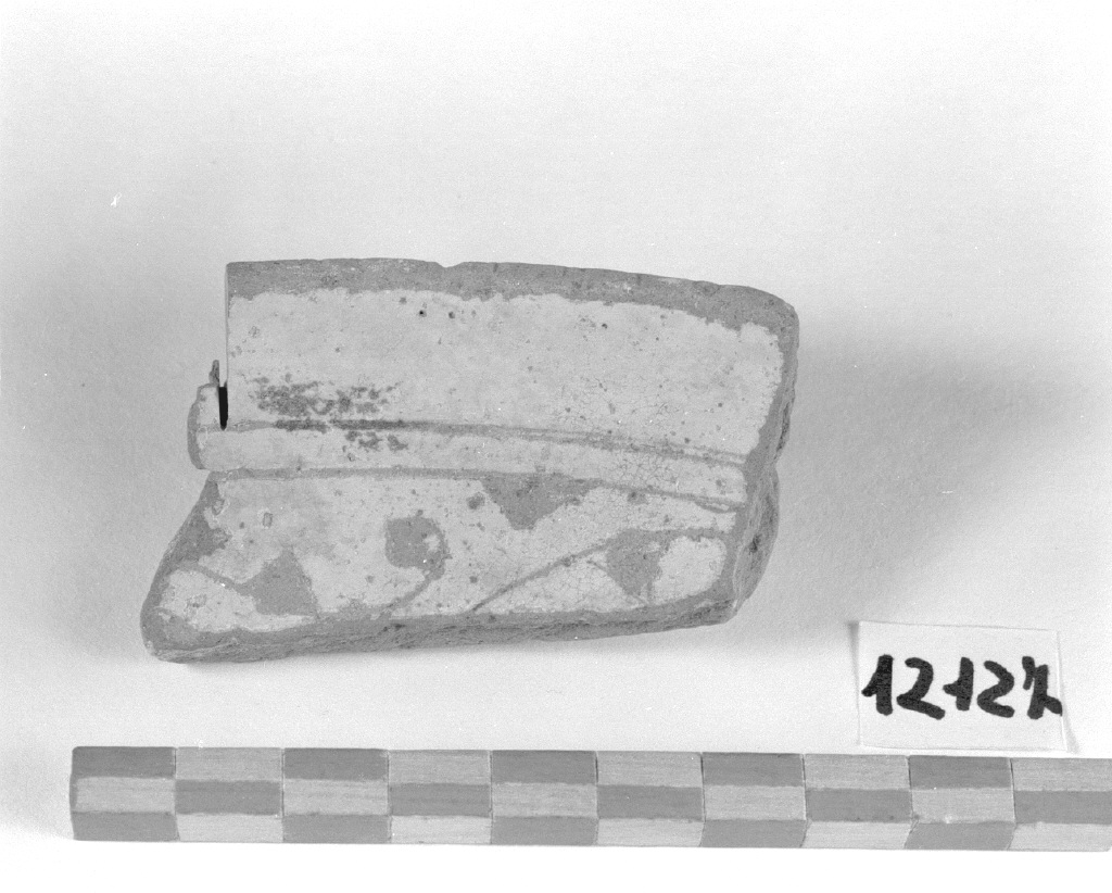 motivo decorativo fitomorfo (piatto, frammento) - bottega bizantina (sec. XII)