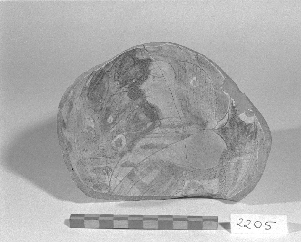 busto maschile (ciotola, frammento) - produzione veneziana (metà sec. XVI)