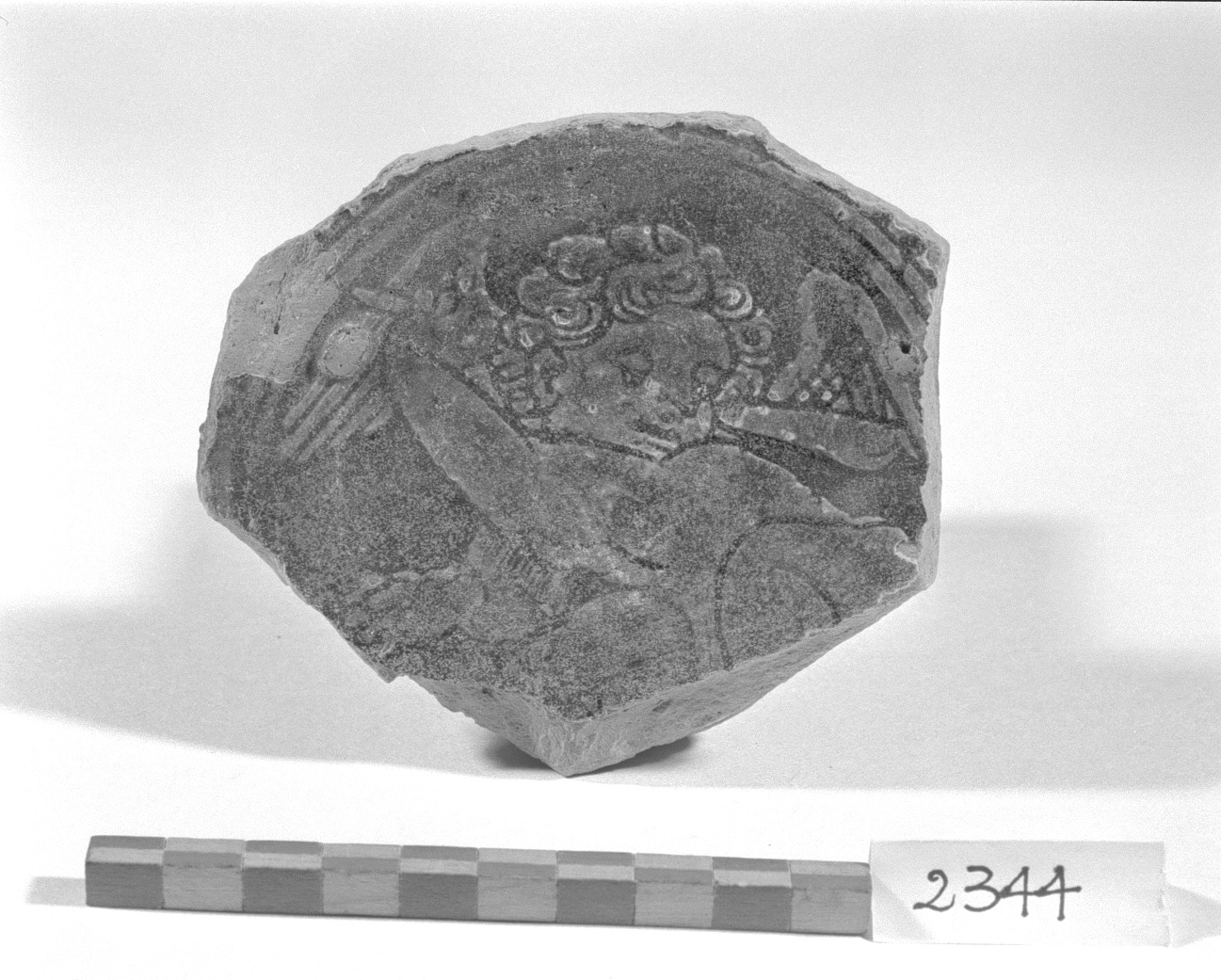 angioletto (piattino, frammento) - produzione veneziana (seconda metà sec. XVI)