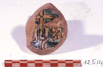 emblema bernardiniano (ciotola, frammento) - produzione veneziana (seconda metà sec. XV)