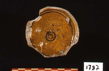motivi decorativi geometrici (scodella, frammento) - bottega bizantina (prima metà sec. XIII)