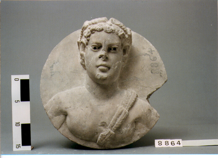 BUSTO DI GIOVANE (MEDAGLIONE) (SECC. XVI/ XIX D.C)